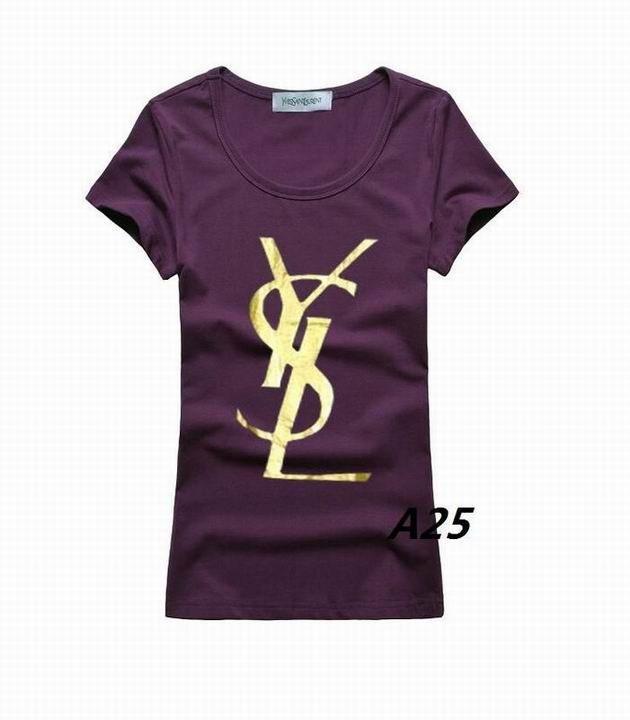 YSL short round collar T woman S-XL-181